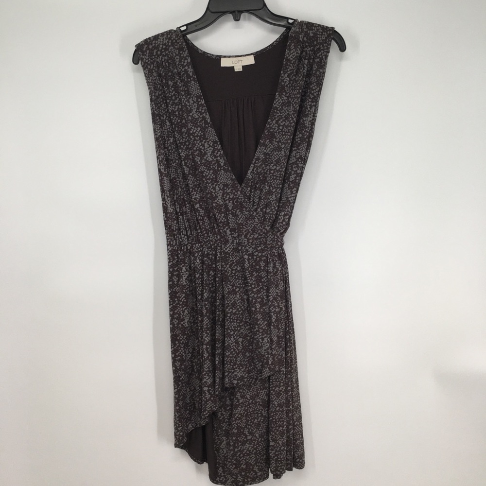 Loft Snakeskin Print Wrap Dress